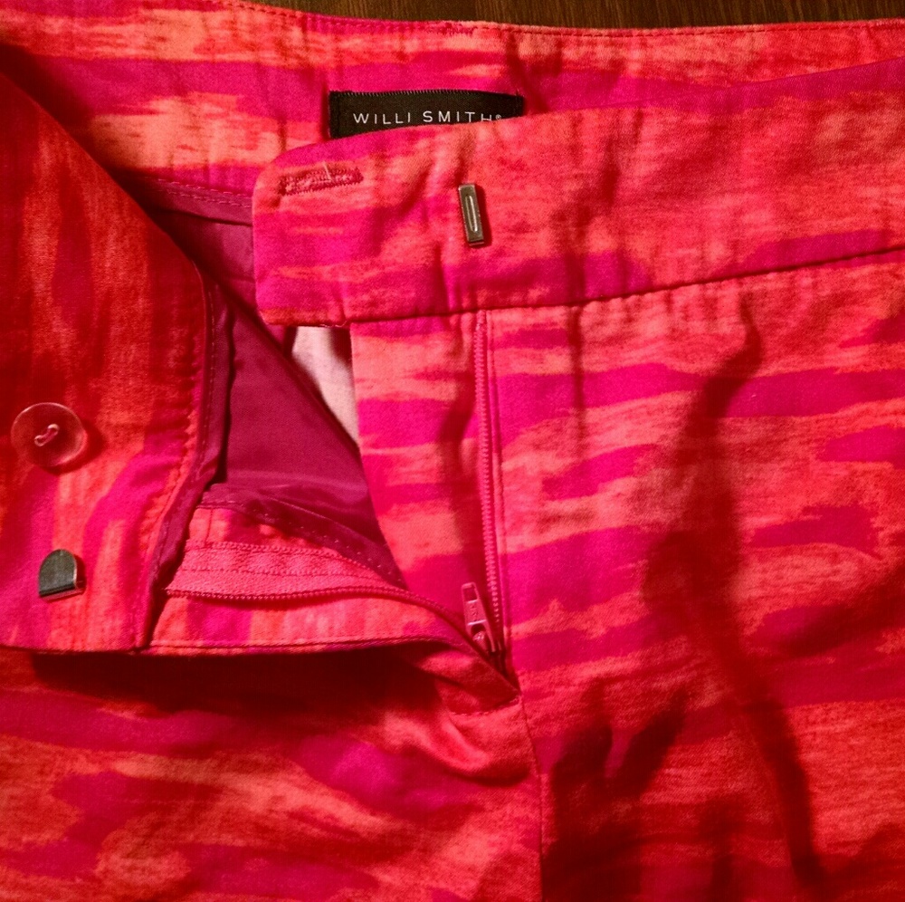 Willi Smith Hot Pink/Orange Size 8 Shorts